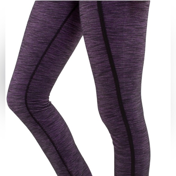 Lululemon Forme Pant Reversible Slub Denim Tender Violet Purple / Black Sz 8 - Picture 2 of 14